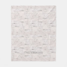 Birch Tree Natural NAME Outdoor Nuetrals Gray Fleecedecke