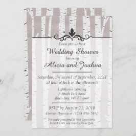 Birch Tree Rustic Nature Polterabend Einladung