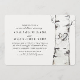 Birch Tree Rustic Probe Dinner Einladung