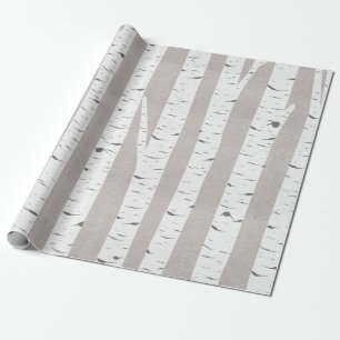 Birch Tree Rustic Woodland Geschenkpapier