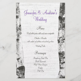 Birch Tree Wedding Menu