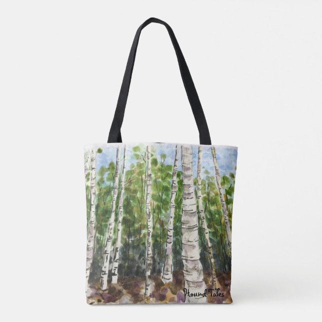 Birch Trees auf einem Leinensack (Rückseite)