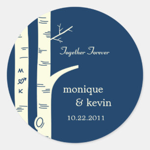 Birch Trees favorit Stickers/ Umschlag Aufklebers  Runder Aufkleber