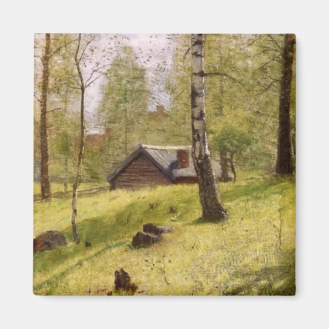 Birch Trees in the Swedish Countryside (Jansson) Magnet (Vorne)