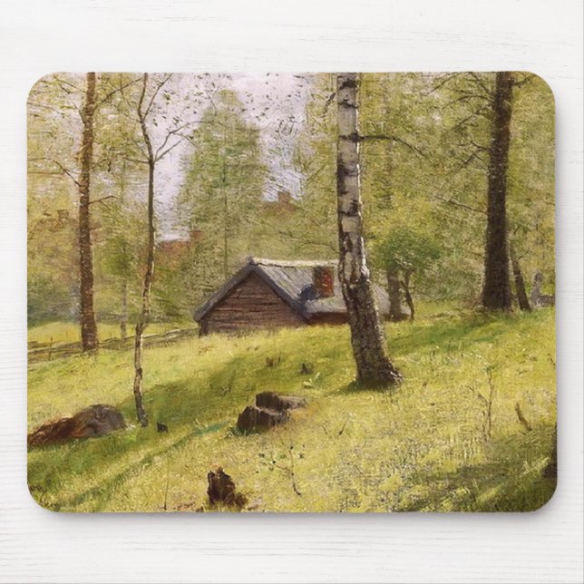 Birch Trees in the Swedish Countryside (Jansson) Mousepad (Vorne)