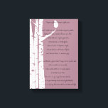 Birch Trees mit Gebet Leinwanddruck<br><div class="desc">Birkenbäume Rosa-weiße Wandkunst mit Gebet: Heiliger Franziskus von Assisi inspirierend</div>