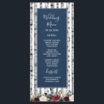 Birch Trees Navy Blue Burgundy Wedding Menu Cards Menükarte<br><div class="desc">Birch Trees Navy Blue Burgundy Wedding Menu Cards - mit verschiedenen Aquarellbäumen mit Rose,  Pfannenbäumen und Grünpflanzen in den Schattierungen Rosa,  Marsala,  Bordeaux,  Marineblau und mehr.</div>
