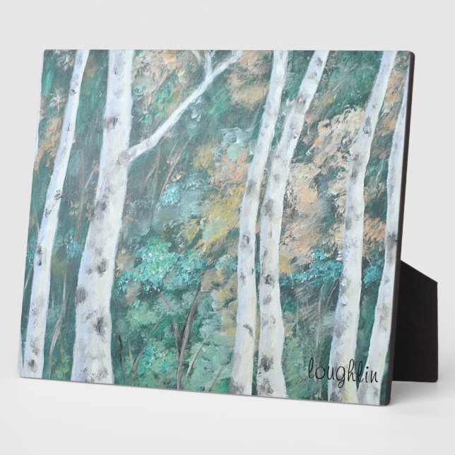 Birch Trees Plaque Fotoplatte (Seite)