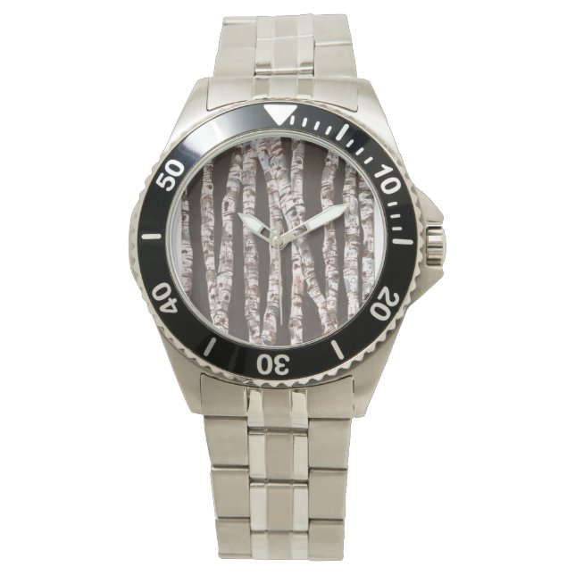 Birch Trees - Stainless Steel Watch! Armbanduhr (Vorderseite)