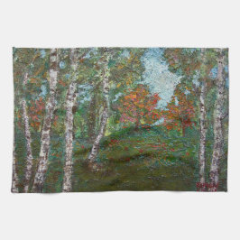 Birch Trees (von Kimon Loghi) Geschirrtuch