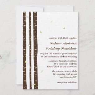 Birch Trees Wedding Einladungen