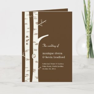 Birch Trees Wedding Program Card Programm