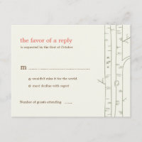Birch Trees Wedding RSVP Card - Benutzerdefiniert