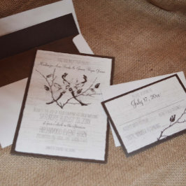 Birch Wood Deer Wedding Einladung