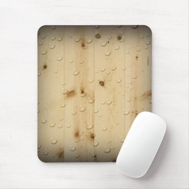 Birch Wood Water Tropfen Mouse Pad Mousepad (Mit Mouse)