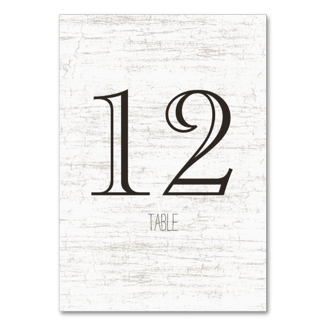 Birch Woodland Tischnummer (Rückseite)