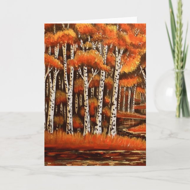 Birches-Grußkarte Karte (Vorderseite)