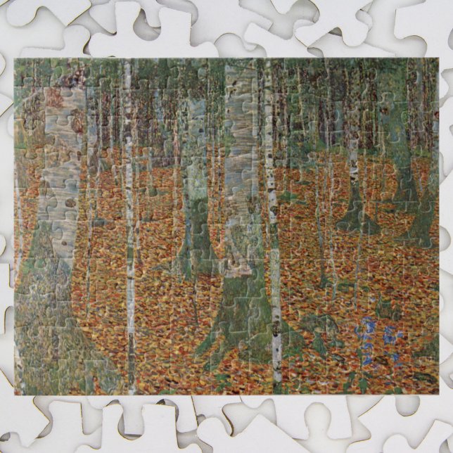 Birchwald von Gustav Klimt, Vintager Jugendstil Puzzle (Von Creator hochgeladen)