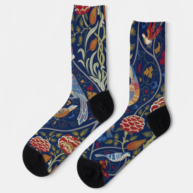 Bird and Floral Pattern, William Morris Socken (Linkes Detail)