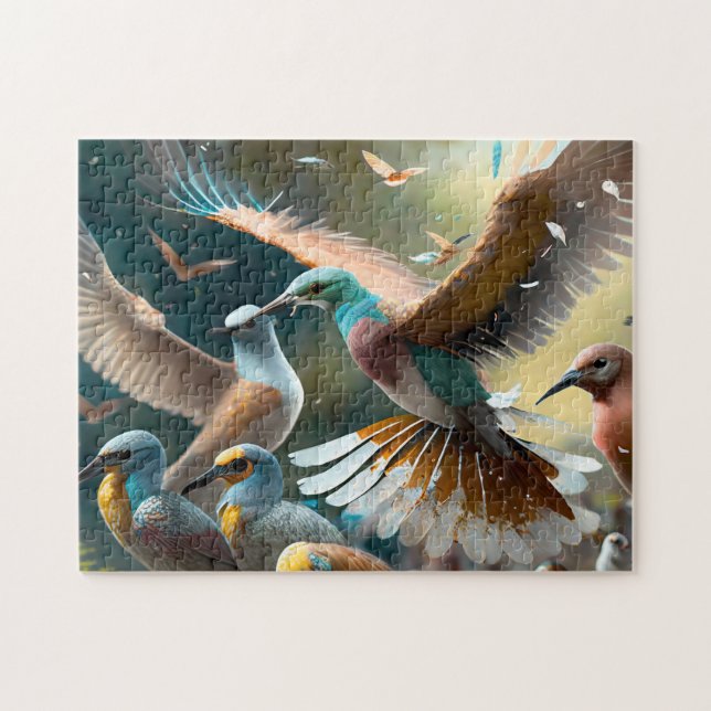 Bird Art 2 Easy Brain Art Puzzles Foto Puzzles (Horizontal)
