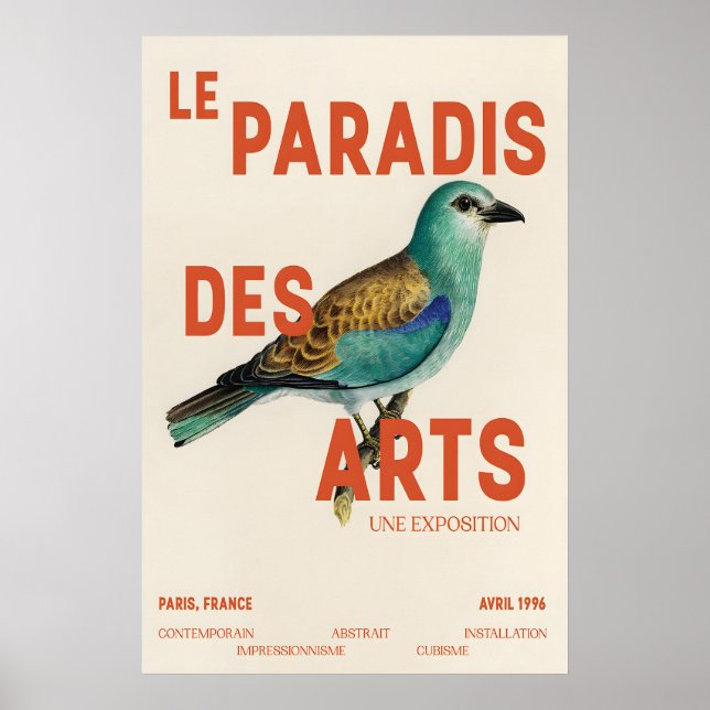 Bird Art Exhibition Poster Abstract Impressionism (Vorne)