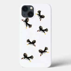 Bird Art Flying Puffins iPhone 13 Hülle