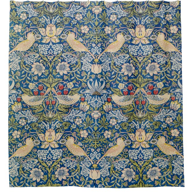 Bird Art Nouveau Design Duschvorhang (Vorderseite)