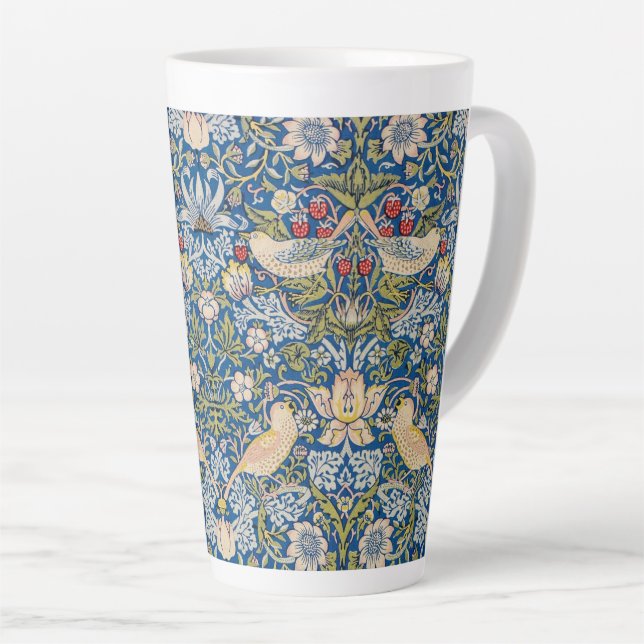 Bird Art Nouveau Design Milchtasse (Rechte Ecke)