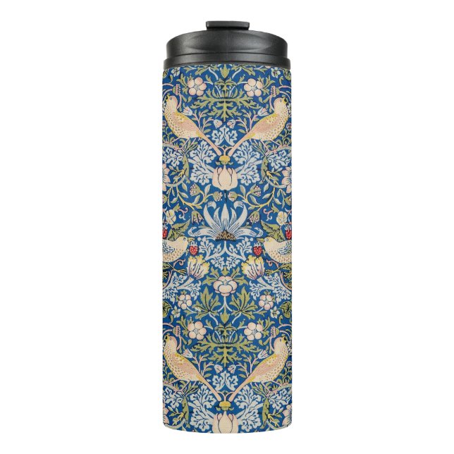Bird Art Nouveau Design Thermosbecher (Vorderseite)