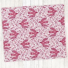 Bird Art Red Fleecedecke