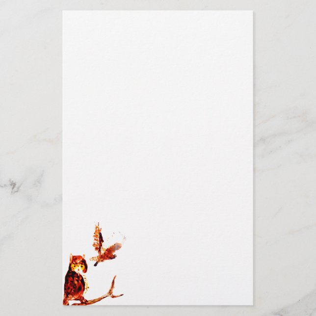 Bird Art Tawny Brown Owls Briefpapier (Vorderseite)