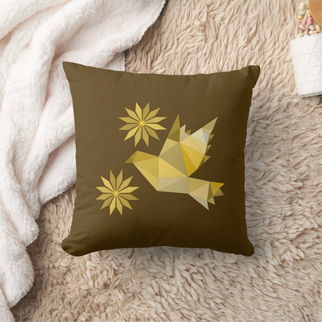BIRD ART THROW PILLOW KISSEN (Decke)