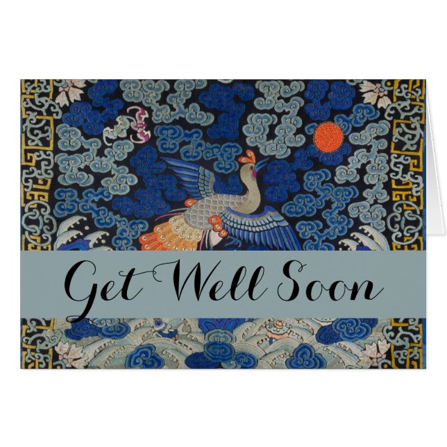 Bird Artwork Crested Chinese Stickerei Kunstwerk (Vorderseite (Horizontal))