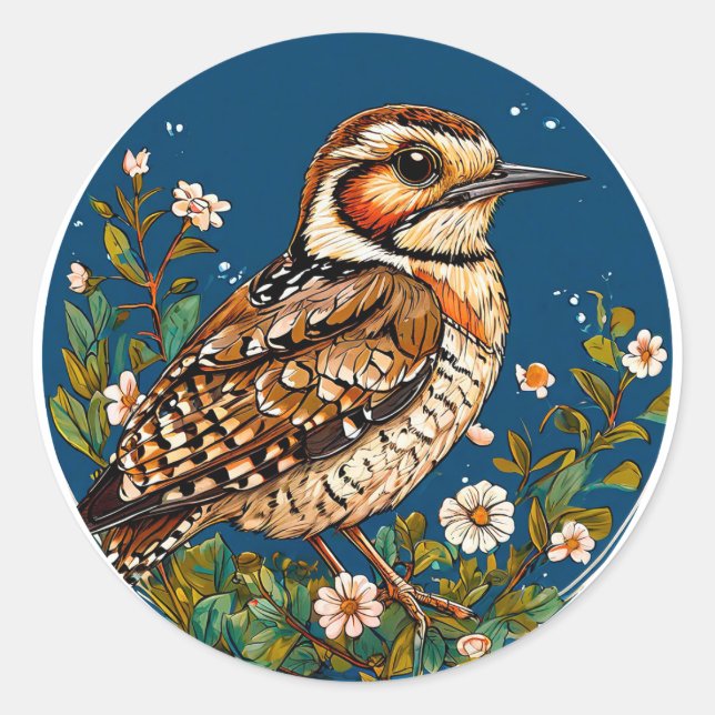 Bird Arwork Runder Aufkleber (Vorderseite)