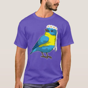 Bird as briath with Wreath of Blume girl T-Shirt