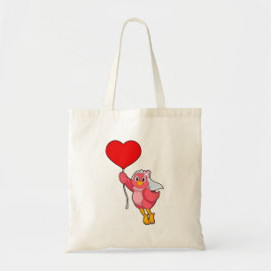 Bird as Bridge mit Veil & Heart Balloon Tragetasche