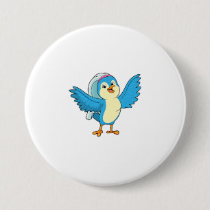 Bird as Bridge with Veil Button