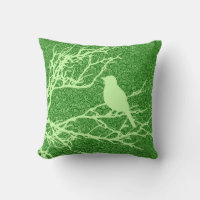 Bird auf einer Zweigstelle, Light Jade Green