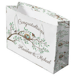 Bird Baby Shower Spring Große Geschenktüte