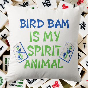 Bird Bam ist My Spirit Animal Mahjong Bird Tiles Kissen