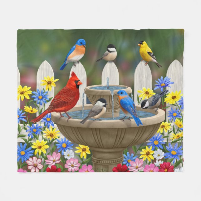 Bird Bath Fleecedecke (Vorderseite (Horizontal))