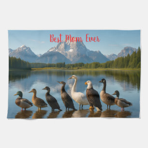 Bird Best Mama Ever Personalisiert Kitchtuch Geschirrtuch