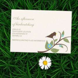 Bird Birthday Afternoon Of Birdwatching Begleitkarte