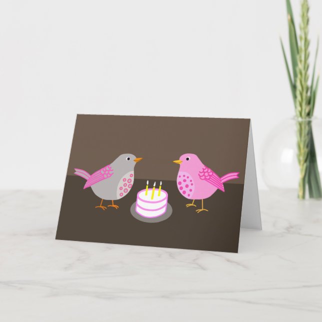 Bird Birthday Card Karte (Vorderseite)