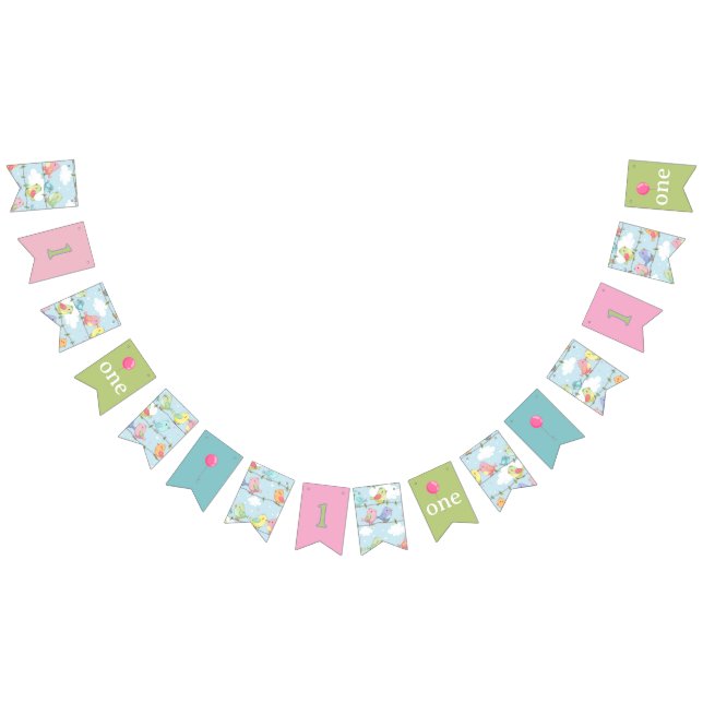 Bird Birthday-Nummer Wimpelkette (Alle)