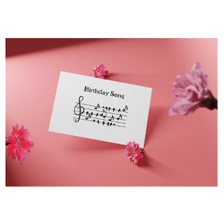 Bird Birthday Song, anpassbar Postkarte