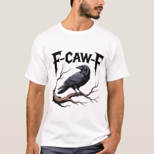 Bird Black Crow-Skull T-Shirt