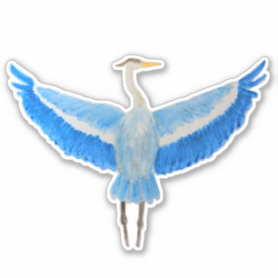 Bird Blue Heres Aufkleber