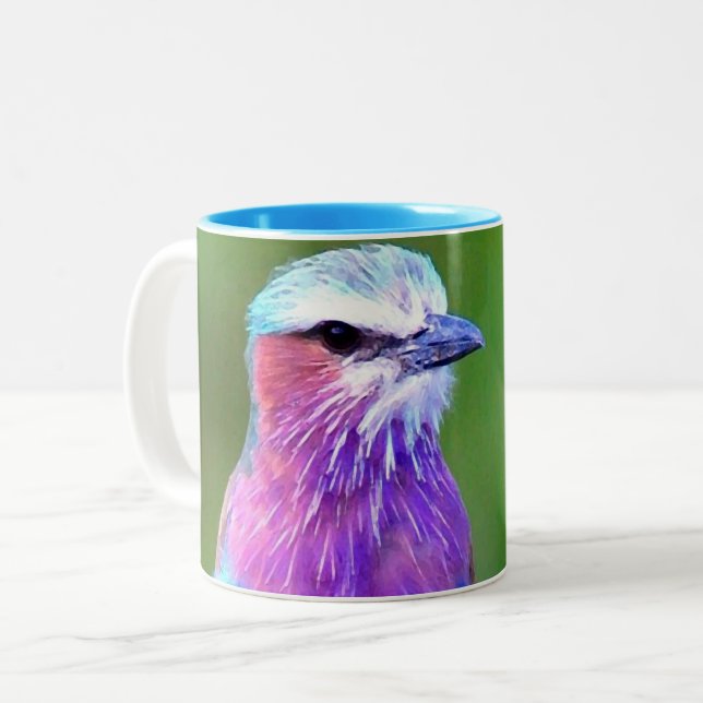 Bird blue_iphone zweifarbige tasse (Vorderseite Links)