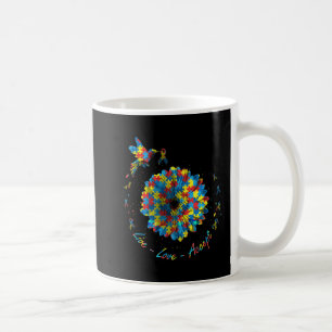 Bird Blume Ribbon Puzzle Live Liebe Akzeptieren Au Kaffeetasse